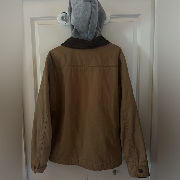 Billabong Men’s tan canvas jacket, men’s size large - Picture 6 of 14